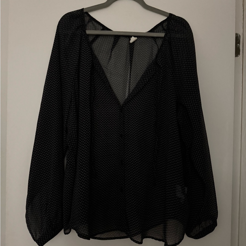 Black Sheer Blouse